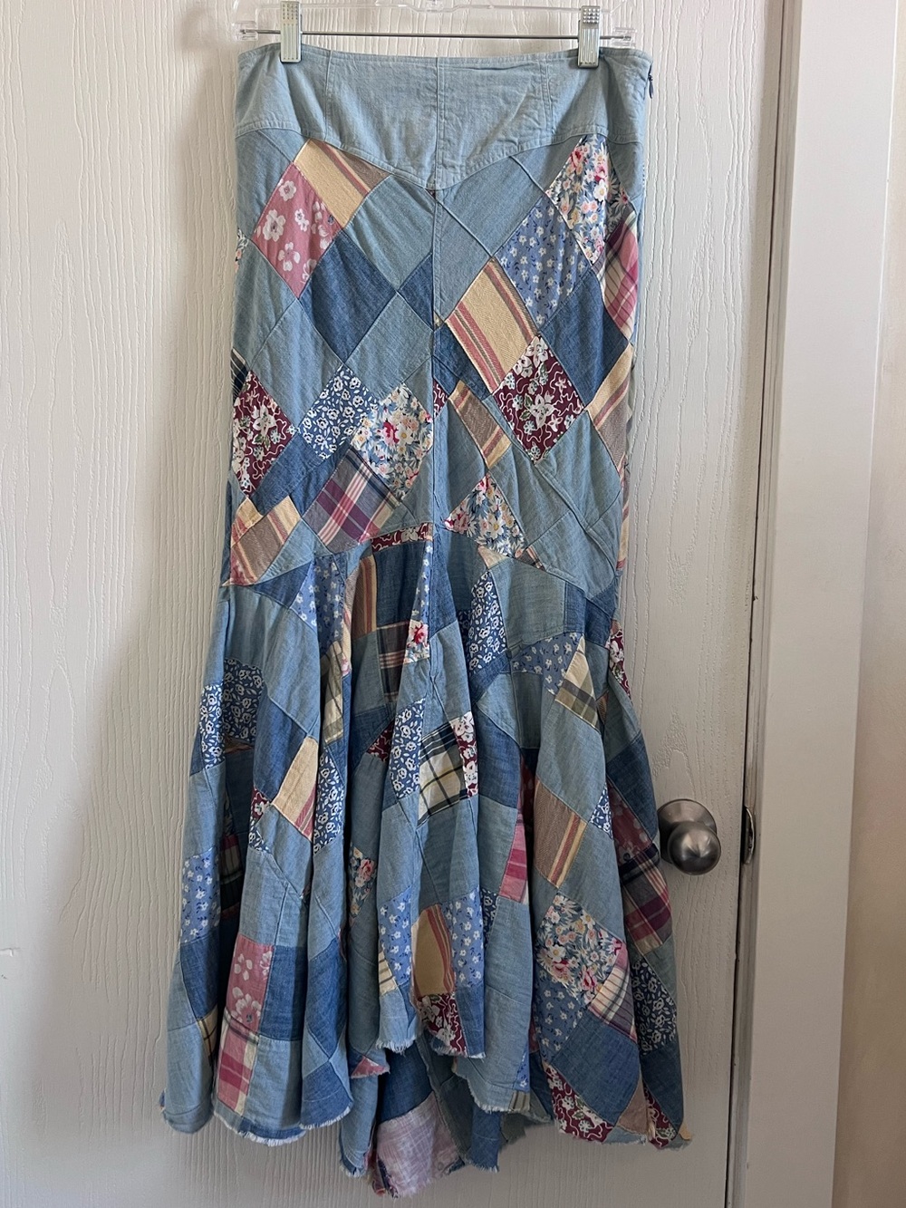 NWT Polo RALPH LAUREN Patchwork Chambray Maxi Skirt - Picture 5 of 10